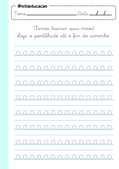 Atividade para treinar o traçado de letras maiúsculas